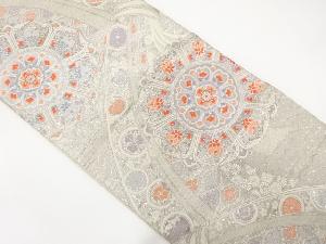 束ね熨斗に華紋織り出し　袋帯